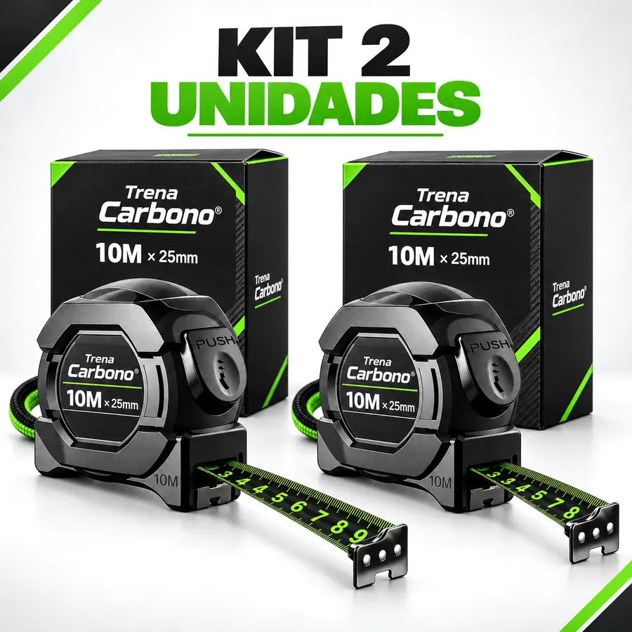 Kit com duas unidades da Trena Carbono